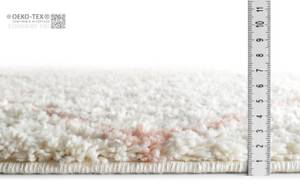 Tapis Shaggy Doux 80X300 Crème-Rose Blanc crème - Rosé - 80 x 300 cm