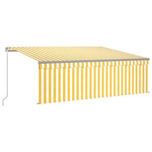 Auvent rétractable 3014352-1 Blanc - Jaune - Largeur : 450 cm