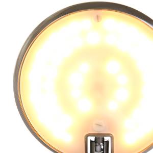 Bougeoir Zenith LED Fer / Plexiglas - 1 ampoule - Argenté