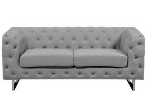 2-Sitzer Sofa VISSLAND Grau - Hellgrau - Silber