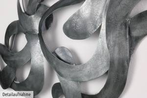 Wanddeko Metall Schatzsuche Silber - Metall - 142 x 62 x 5 cm