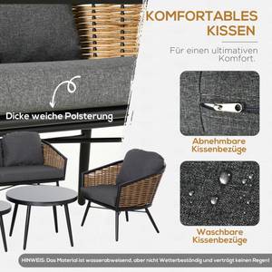 Gartenmöbel-Set (5-tlg.) 860-235 Braun - Polyrattan - 77 x 77 x 187 cm