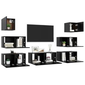 TV-Schrank 7er Set D637 Hochglanz Schwarz