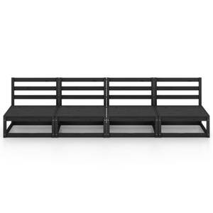 Gartensofa (4-teilig) 3009883-1 Schwarz