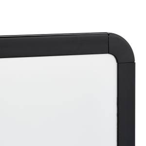 Whiteboard magnetisch Schwarz - Weiß - Metall - Kunststoff - 90 x 60 x 1 cm
