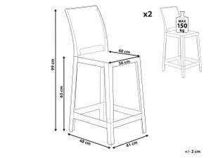 Tabouret de bar WELLINGTON Blanc