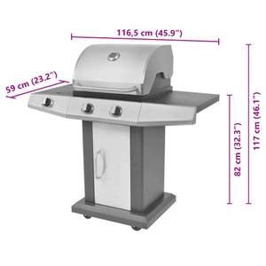 Gasgrill 294372 Silber - Metall - 116 x 117 x 59 cm