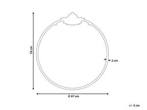 Dekospiegel SOMMANT Schwarz - Metall - 67 x 76 x 3 cm