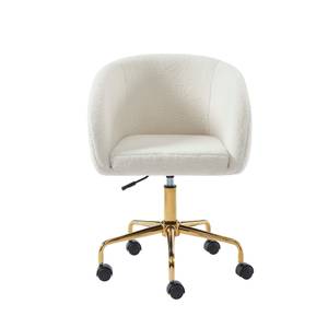 Fauteuil de bureau EZRA Blanc - Textile - 60 x 90 x 60 cm