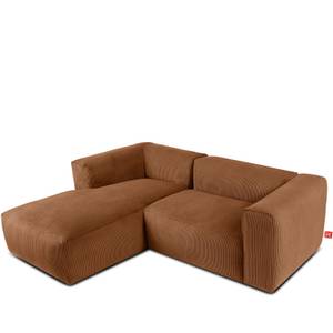 Ecksofa BUFFO 4-Sitzer Orangerot - Breite: 237 cm - Armlehne beidseitig montierbar - Ecke davorstehend links - Ottomane davorstehend links