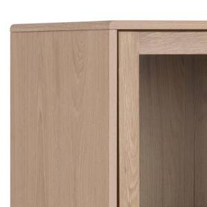 Vitrinenschrank Aston Braun - Holz teilmassiv - 80 x 145 x 40 cm