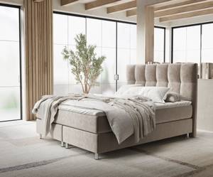 Boxspringbett Elisio Taupe - Breite: 160 cm