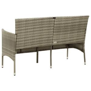 3-Sitzer-Gartensofa 3016400 Grau - Metall - Polyrattan - 134 x 84 x 56 cm