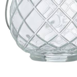 Transparentes Windlicht im 12er Set Silber - Glas - Metall - 9 x 10 x 9 cm