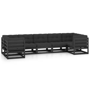 Salon de jardin (lot de 7) 3009773-2 Anthracite - Noir