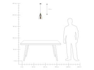 Lampe suspension PARMA Gris - Verre - 14 x 130 x 14 cm