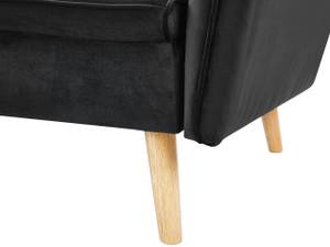 2-Sitzer Sofa BARDU Schwarz - Eiche Hell