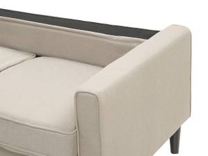 Sofa mit Ottomane AVESTA 2-tlg Beige - Schwarz