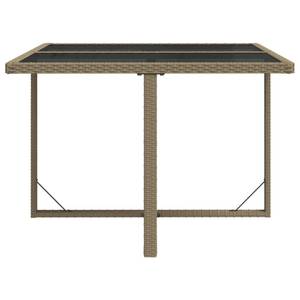 Table de jardin Beige - Métal - Polyrotin - 109 x 74 x 109 cm