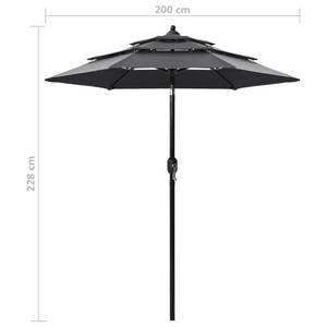 Parasol Gris - Textile - 200 x 228 x 200 cm