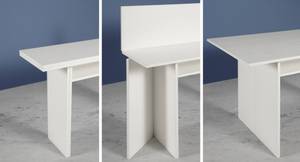 Ausziehbarer Tisch Lavanda Weiß - Holzwerkstoff - 35 x 75 x 120 cm