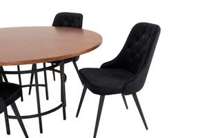 Essgruppe Copenhagen (5-teilig) Braun - Massivholz - 140 x 74 x 140 cm