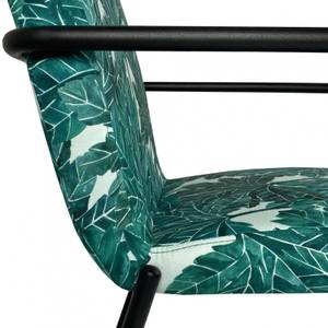 2 chaises tissu motif feuilles Vert