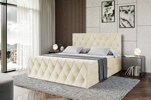 Boxspringbett - AMAY Beige - Breite: 180 cm - H4