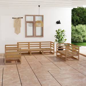 Garten-Lounge-Set (7-teilig) 3009905-1 Braun - Massivholz - Holzart/Dekor - 70 x 67 x 70 cm