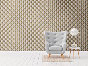 3D Tapete home24 Elegant | Grafisch kaufen Gold Weiß