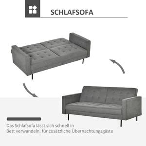 Schlafsofa 839-156GY Grau - Holzwerkstoff - 91 x 85 x 187 cm