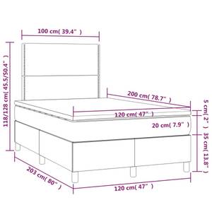 Bettgestell-K-5349 Blau - Holzwerkstoff - 120 x 118 x 203 cm