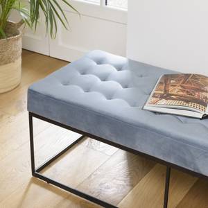Sitzbank aus hellblauem Samt Blau - Textil - 47 x 42 x 120 cm