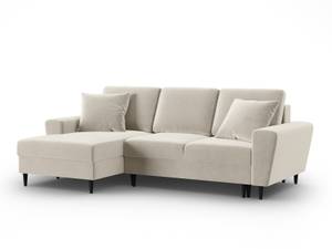 Schlaf-Ecksofa + Box MOGHAN 4 Sitzplätze Beige