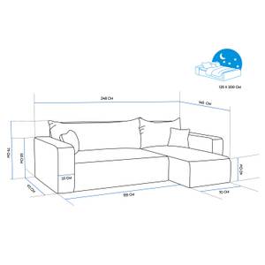 Ecksofa Piano Blau