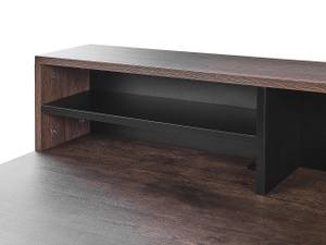 Schreibtisch HARISON Schwarz - Braun - Holzwerkstoff - 100 x 96 x 53 cm