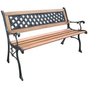 Banc de jardin 423985 Marron - Bois manufacturé - 126 x 73 x 52 cm