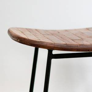 Tabouret de bar Kabayan Marron - Métal - 40 x 65 x 30 cm