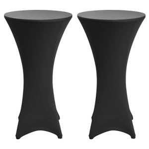 2er Set  Stella Stehtischhusse Stretch Schwarz - Breite: 80 cm