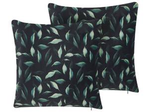 Kissen 2er Set TOADFLAX Schwarz - Grün - Textil - 45 x 10 x 45 cm