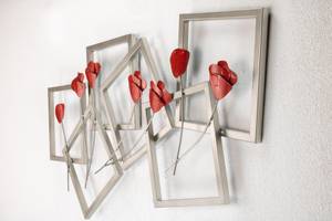 Wanddeko Metall Post von Amor Rot - Metall - 97 x 50 x 5 cm