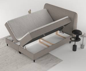 Premium Boxspringbett Lunaro Taupe - Breite: 171 cm