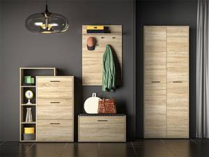 Garderobenschrank CARO Braun - Holzwerkstoff - 55 x 199 x 34 cm