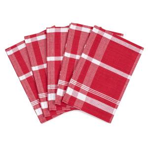 Exclusiv torchon à vaisselle 5 pcs Rouge