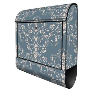 Briefkasten Stahl Royal Creme Blau Schwarz - Metall - 38 x 46 x 13 cm