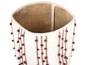 Bad-Kleinaufbewahrung KHEL 2-tlg Beige - Rot - Naturfaser - 40 x 45 x 40 cm