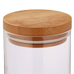 Gewürzbehälter Set mit Bambustablett Braun - Bambus - Glas - 21 x 12 x 21 cm