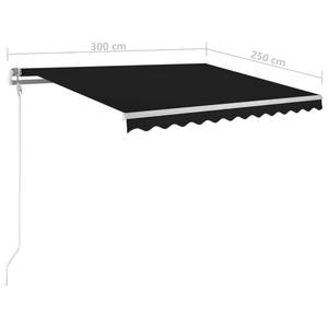 Auvent rétractable 3006542-1 Anthracite - 250 x 1 x 300 cm