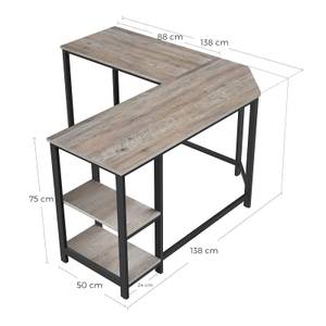 Eckschreibtisch Computertisch Schwarz - Holzwerkstoff - 138 x 75 x 138 cm