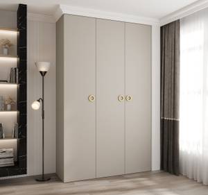 Armoire à portes battantes Como 1 Beige - Doré - Gris lumineux - 150 x 50 cm